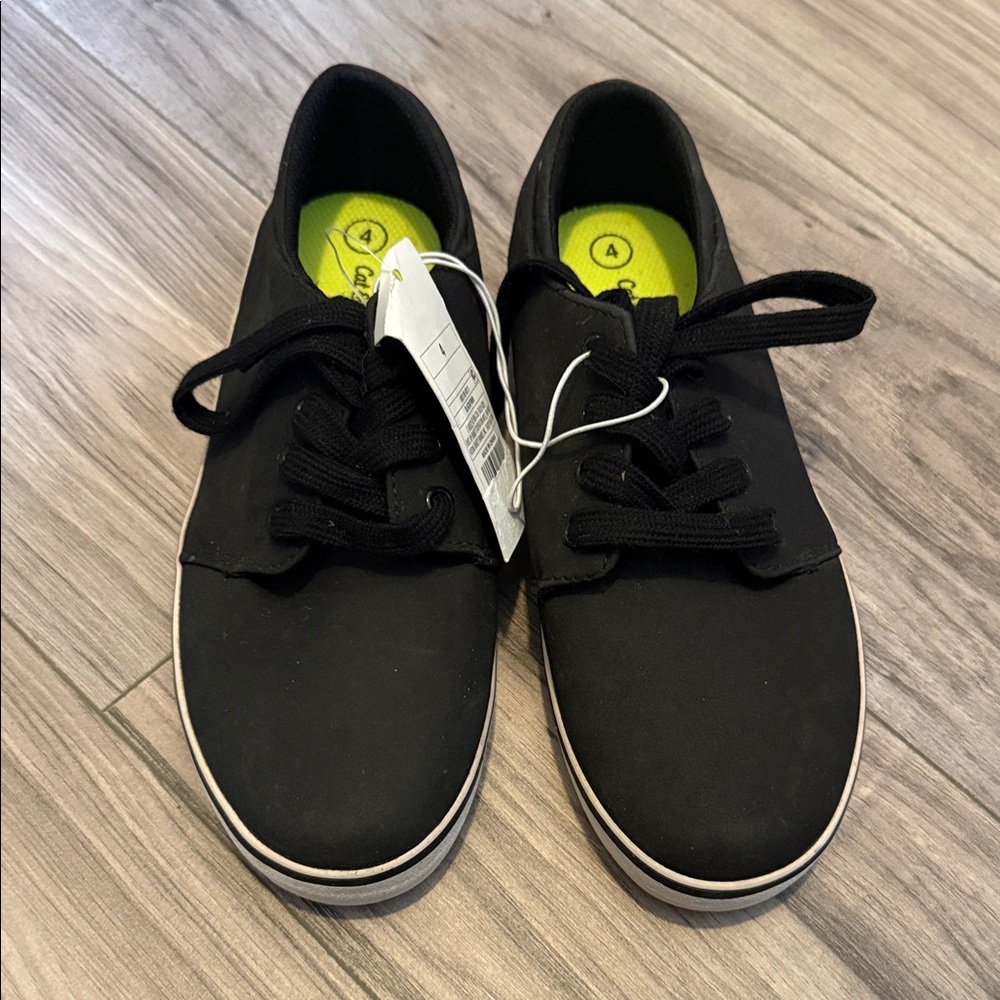 Cat & Jack Black Sneakers with Neon Accents